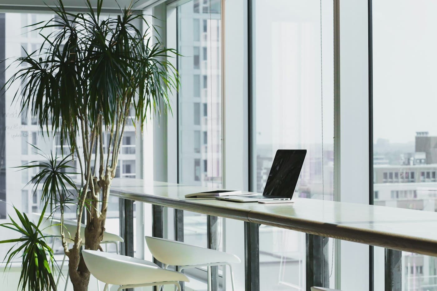 A modern office where a sales team works